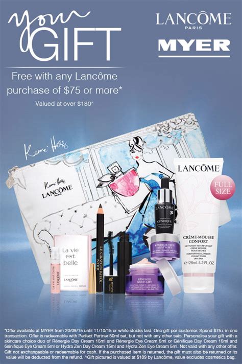 myer lancome free gift.